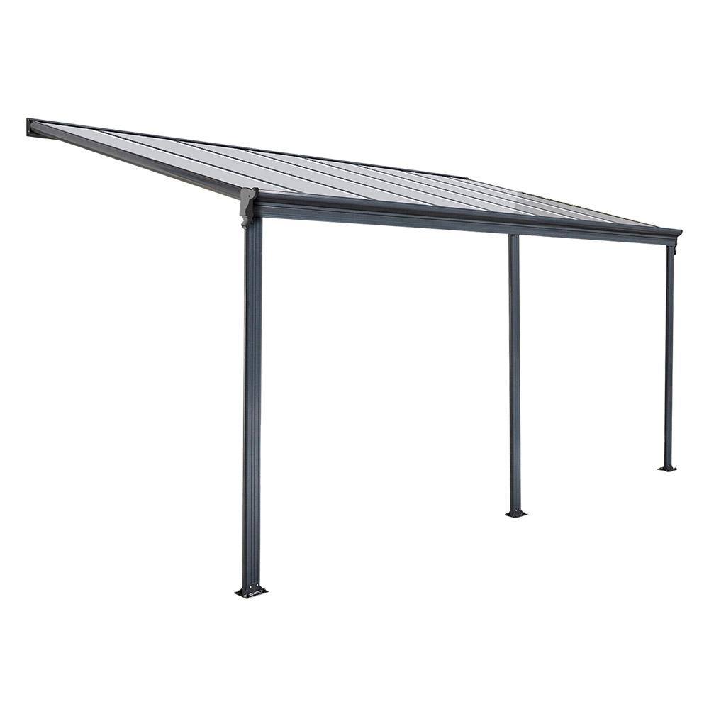 Home Deluxe Terrassenüberdachung SOLIS 312 x 303 x 226 / 278 cm grau