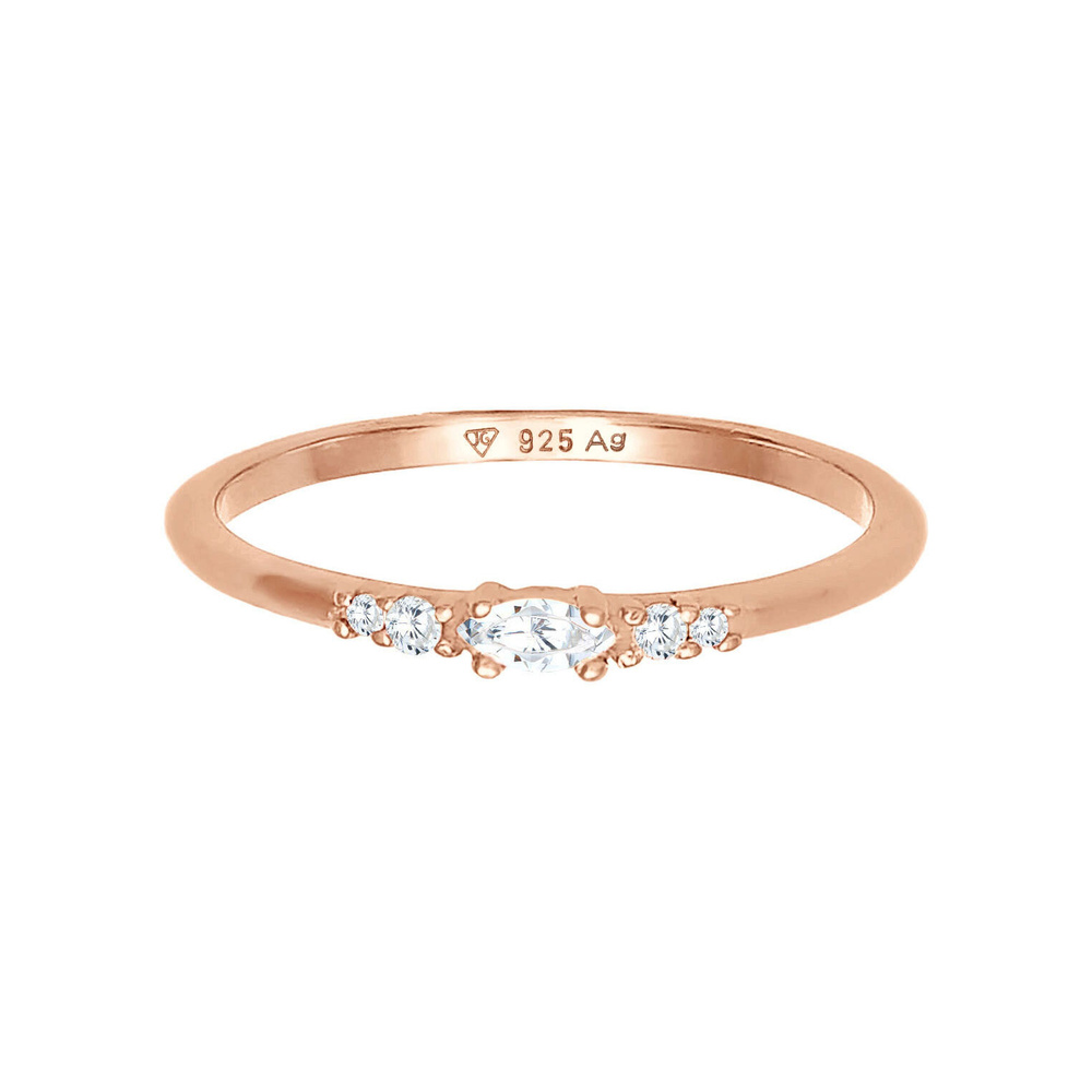 Elli Elli Bague Femmes Marquise Élégante Fiançailles avec Cristaux de Zirconium en Arg Bague