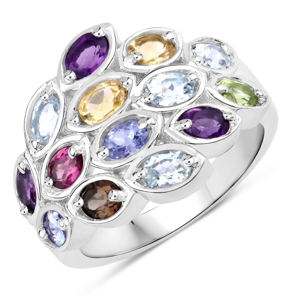 Rafaela Donata Bague Argent sterling Topaz bleu en Argent Bague