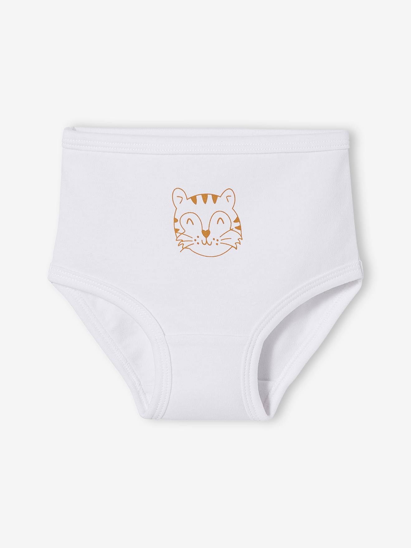 Lot de 5 culottes bébé pur coton spécial couches BASICS lot blanc