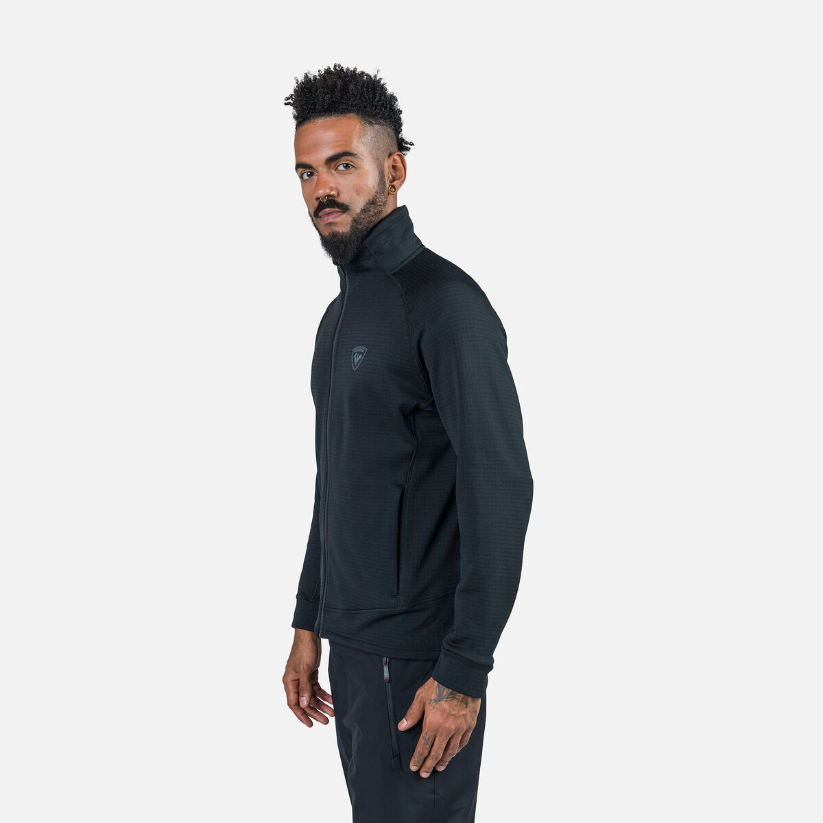 Herrenfleecejacke mit durchgehendem Reißverschluss Blackside