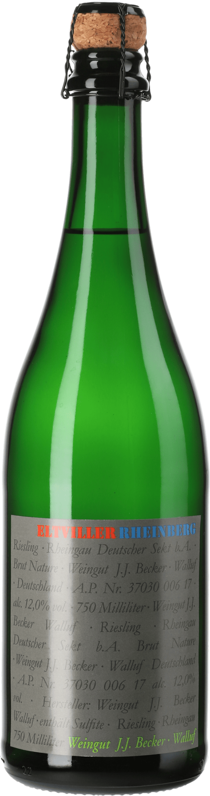 J. B. Becker: Riesling Eltviller Rheinberg Sekt Extra Brut 2016