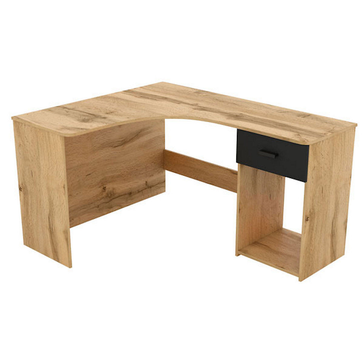 Eckschreibtisch Schreibtisch Cheb 155x125x75cm mit Schublade