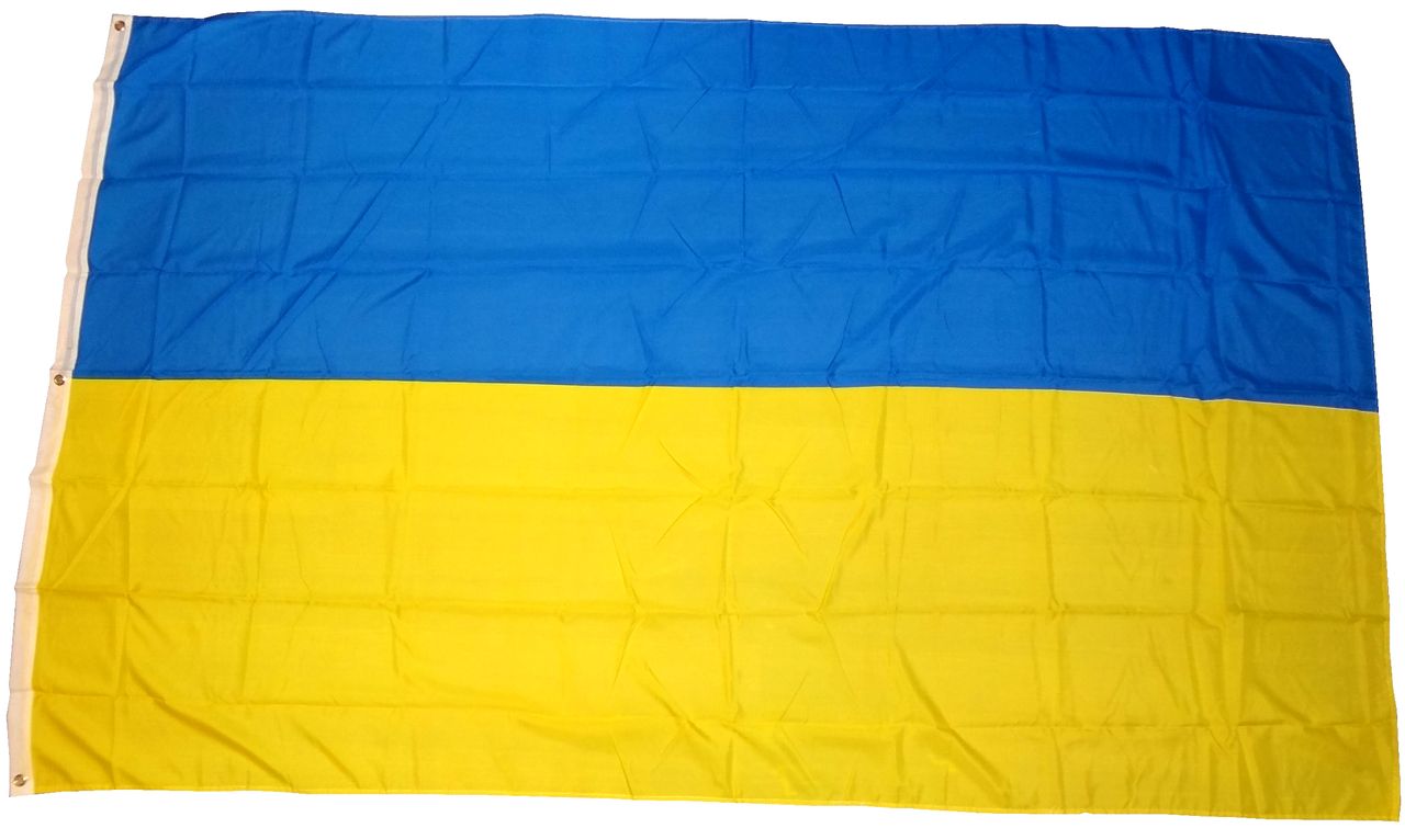 trends4cents Flagge Ukraine 90 x 150 cm Fahne mit 2 Ösen 100g/m² Stoffgewicht