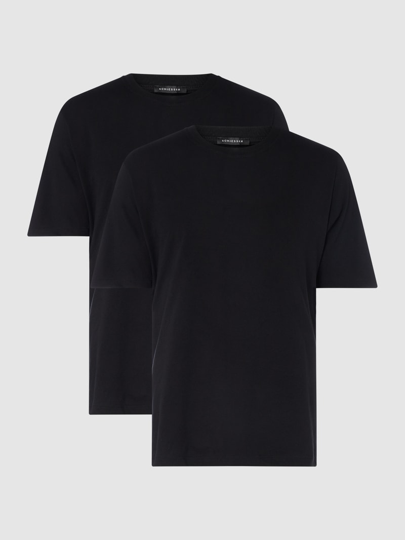 T-Shirt aus Baumwolle im 2er-Pack in schwarz