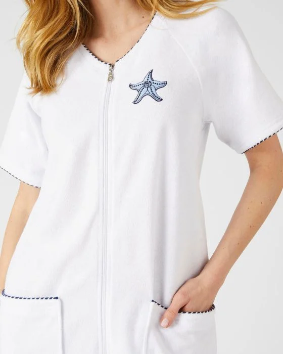 Robe de détente zippée