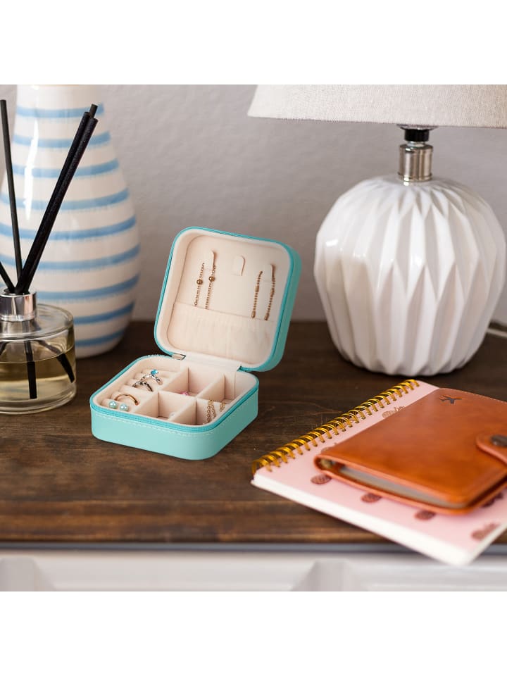 relaxdays Schmuckkästchen in Weiß - (B)10 x (H)5 x (T)10 cm günstig kaufen onesize