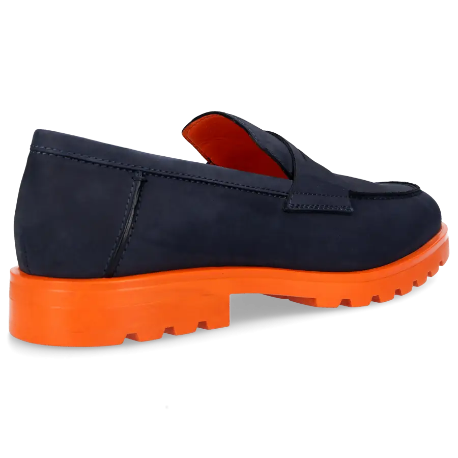 Santoni - Loafer 18610 Nubukleder - blau
