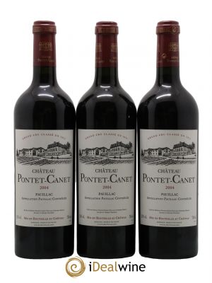Château Pontet Canet 5ème Grand Cru Classé  2004 - Lot de 3 Bouteilles