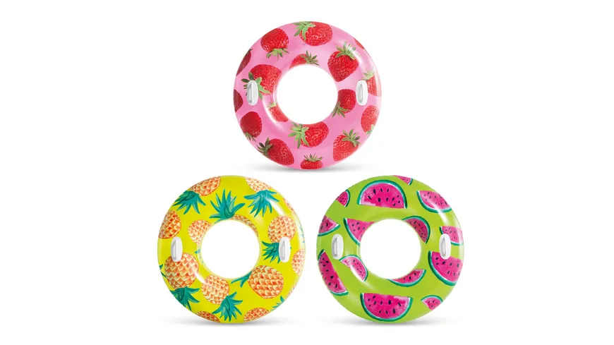 Intex - Großer Schwimmreifen „Tropical Fruit Tubes“, sortiert, 1 Stück