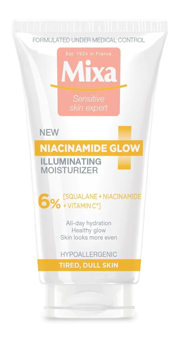 Mixa Niacinamide Glow hidratantna krema za osvjetljavanje s niacinamidom i vitaminom C