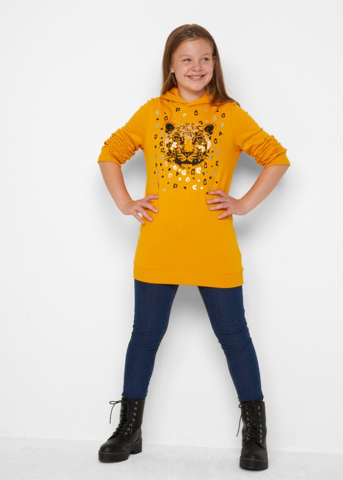 Mädchen Kapuzen-Sweatshirt aus Bio-Baumwolle