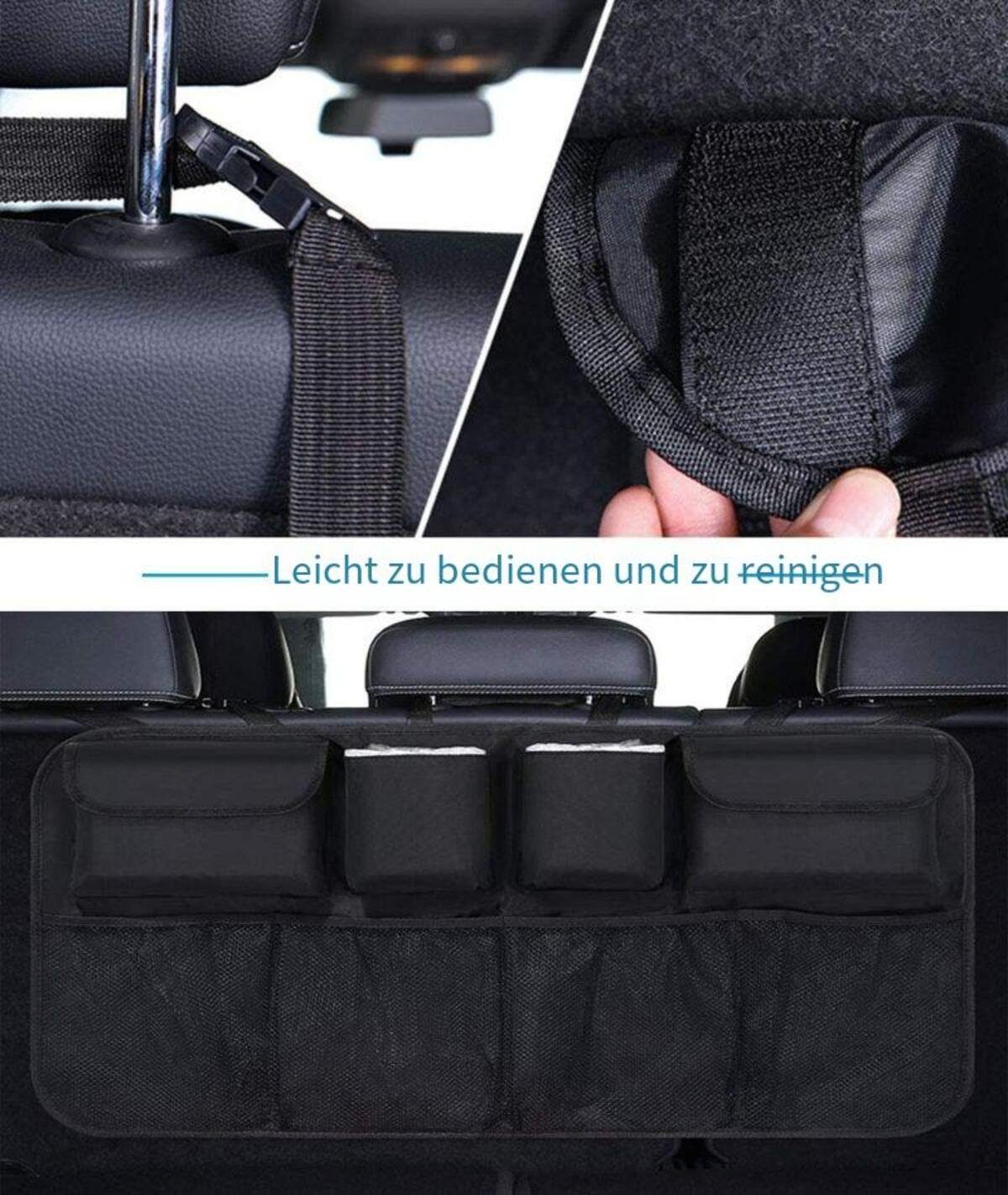 Devenirriche Auto-Rückenlehnentasche Kofferraum Organizer Auto, Auto Aufbewahrungstasche, Kofferraumtasche