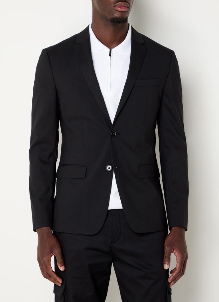 Sacou slim fit din lână Calvin Klein cu buzunar la piept