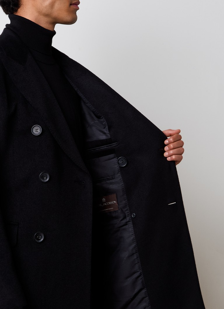 Oscar Jacobson Silvian coat in cashmere wool blend with flap pockets