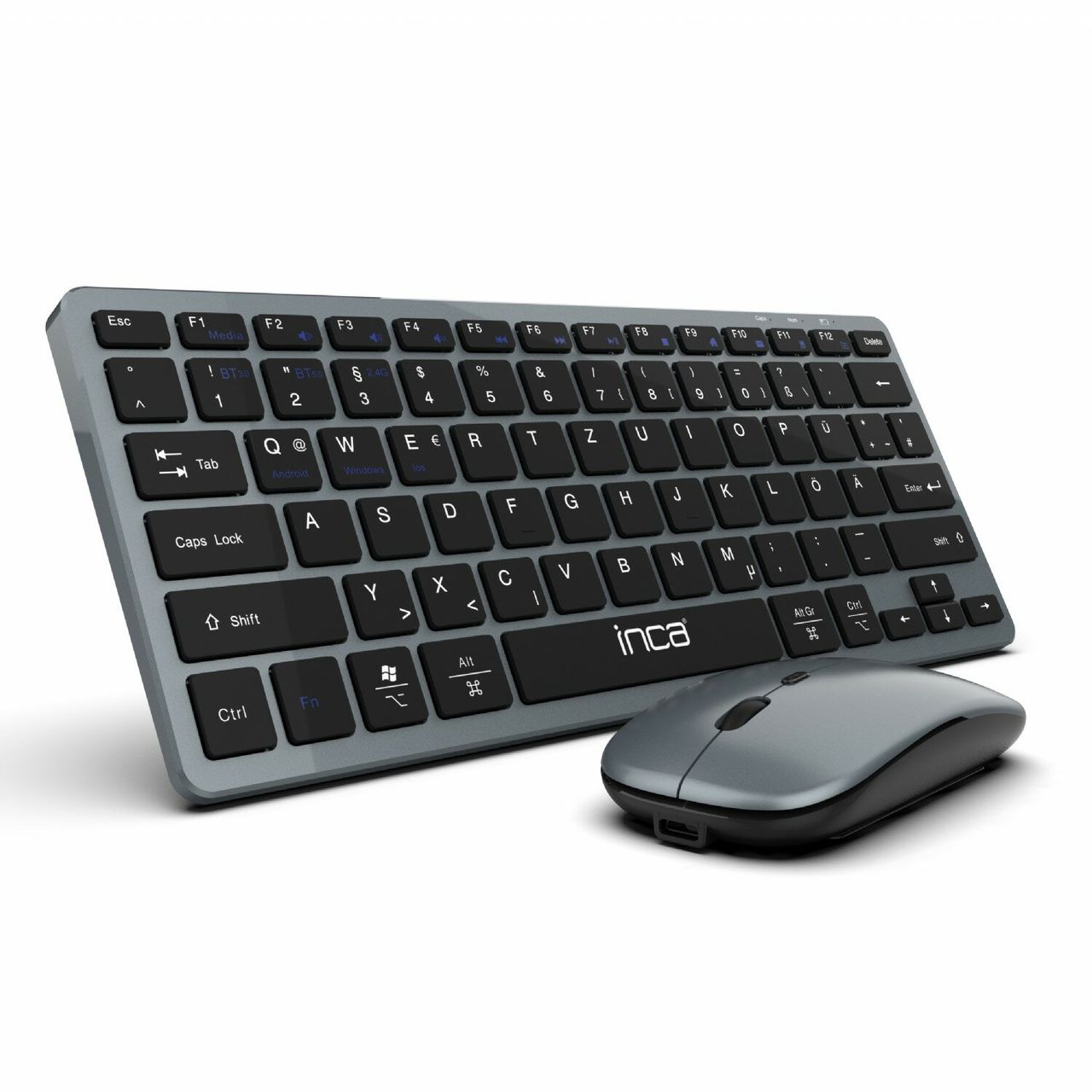 Inca Smart Wireless Drahtlos Tastatur und Maus-Set wiederaufladbarer Akku