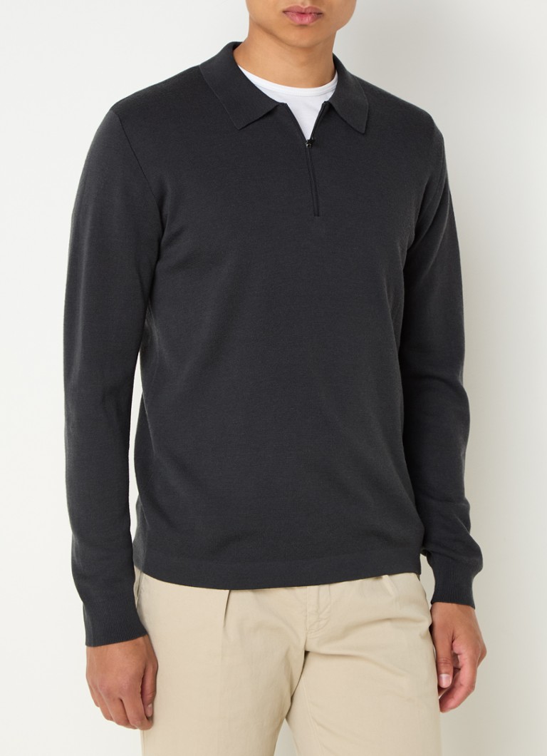 Boggi Milano Fine-knit regular fit polo made of wool