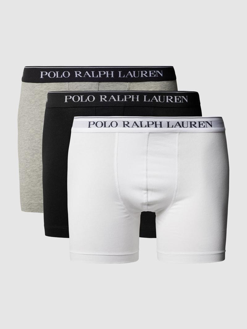 Trunks im 3er-Pack in hellgrau meliert