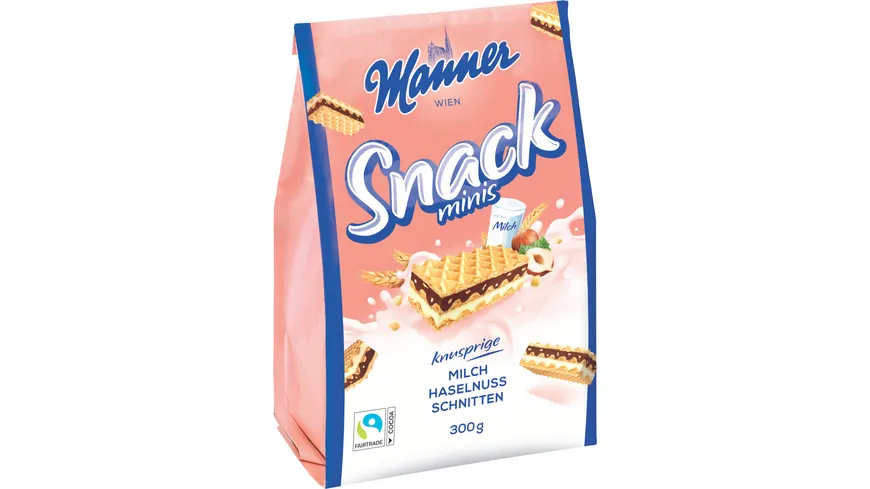 Manner Snack Minis Milch Haselnuss Schnitten 300 g