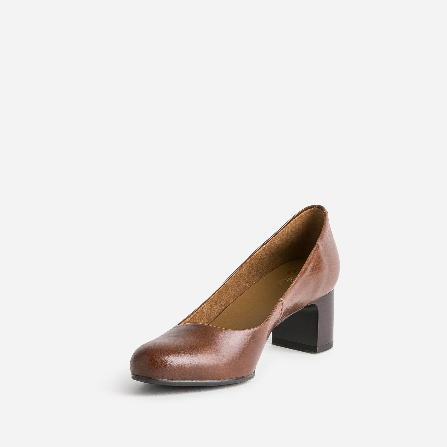 Escarpin en cuir ERAM FLEX cognac