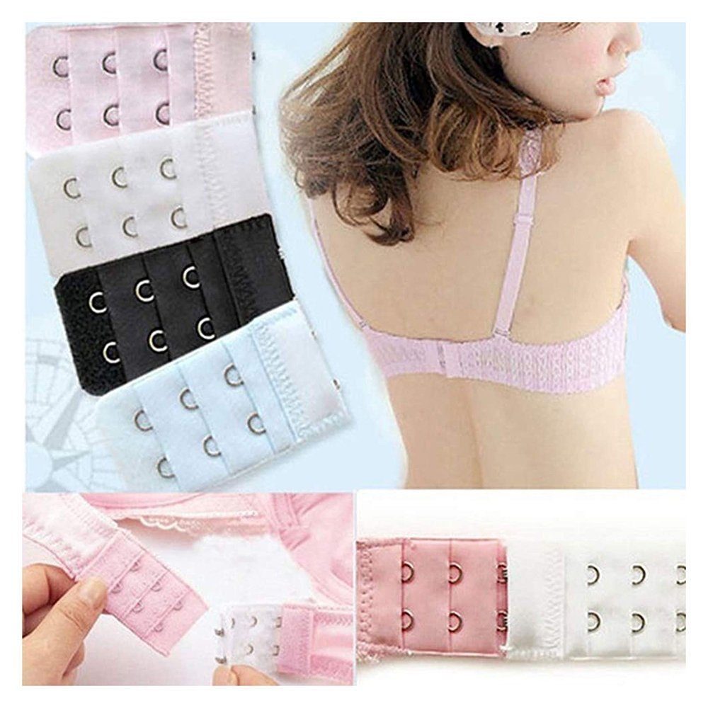 EBUY BH-Verlängerung 25er-Pack BH-Verlängerungsträger mit 2 Haken und 3 Reihen für Damen (25 St)