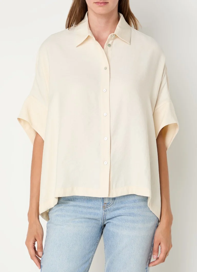 Benetton  Summer mood oversized blouse met vleermuismouw