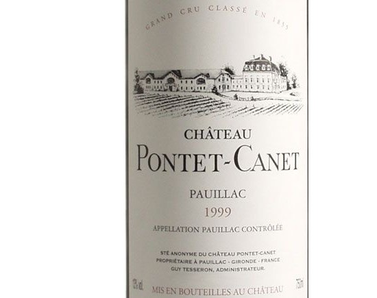 Chateau Pontet- Canet Rouge 1999 Bordeaux Pauillac