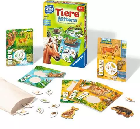 Tiere füttern - Kinderspiel ab 3 Jahren