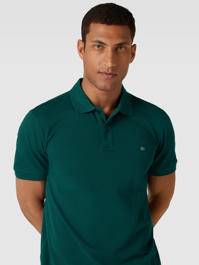 Poloshirt mit Logo-Stitching in bottle