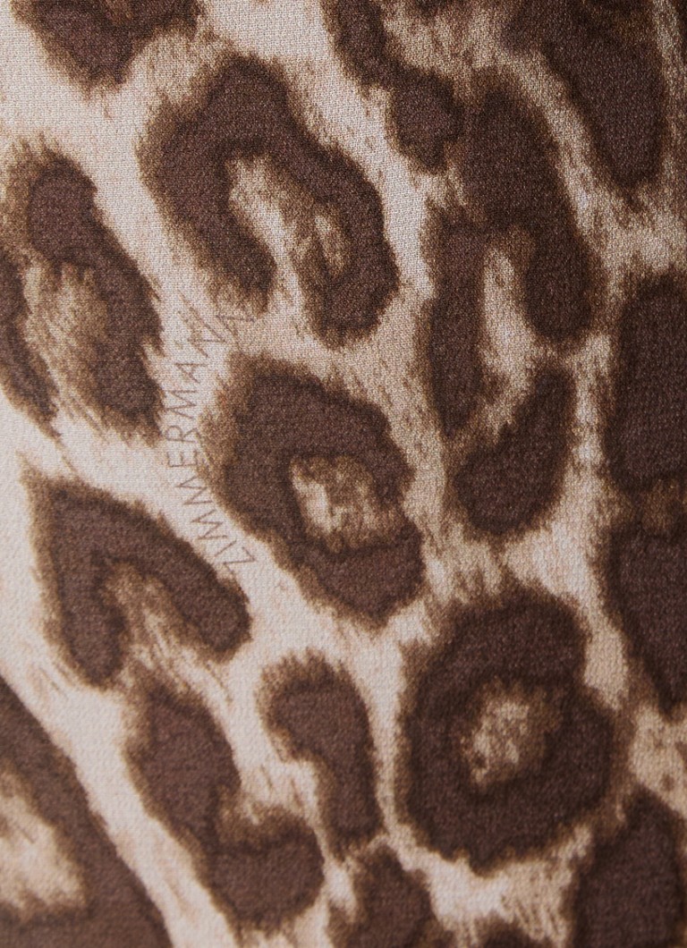 Zimmermann platas bikses ar augstu jostasvietu un leoparda apdruku