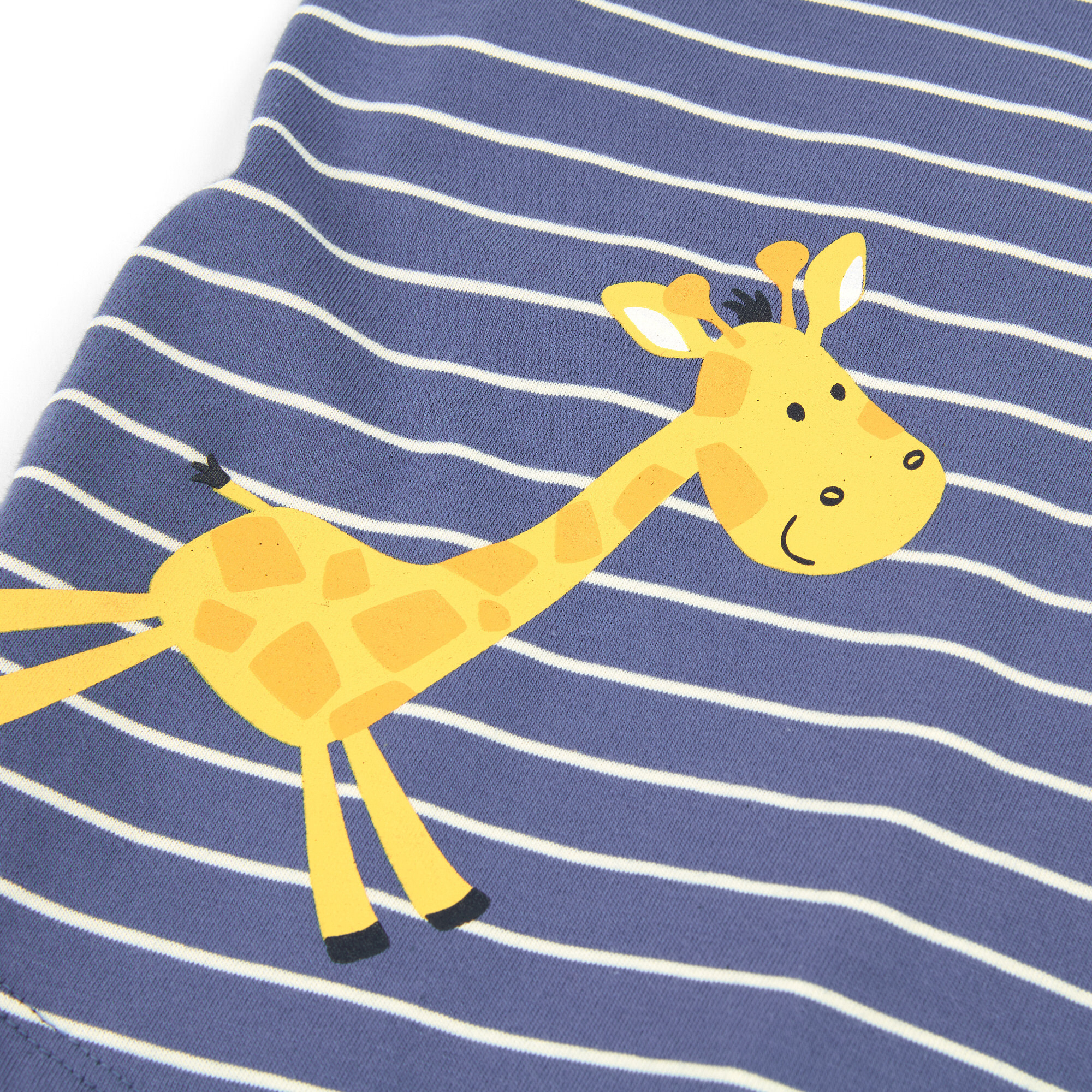 Kinder Schlafanzug Giraffe, gelb-blau
