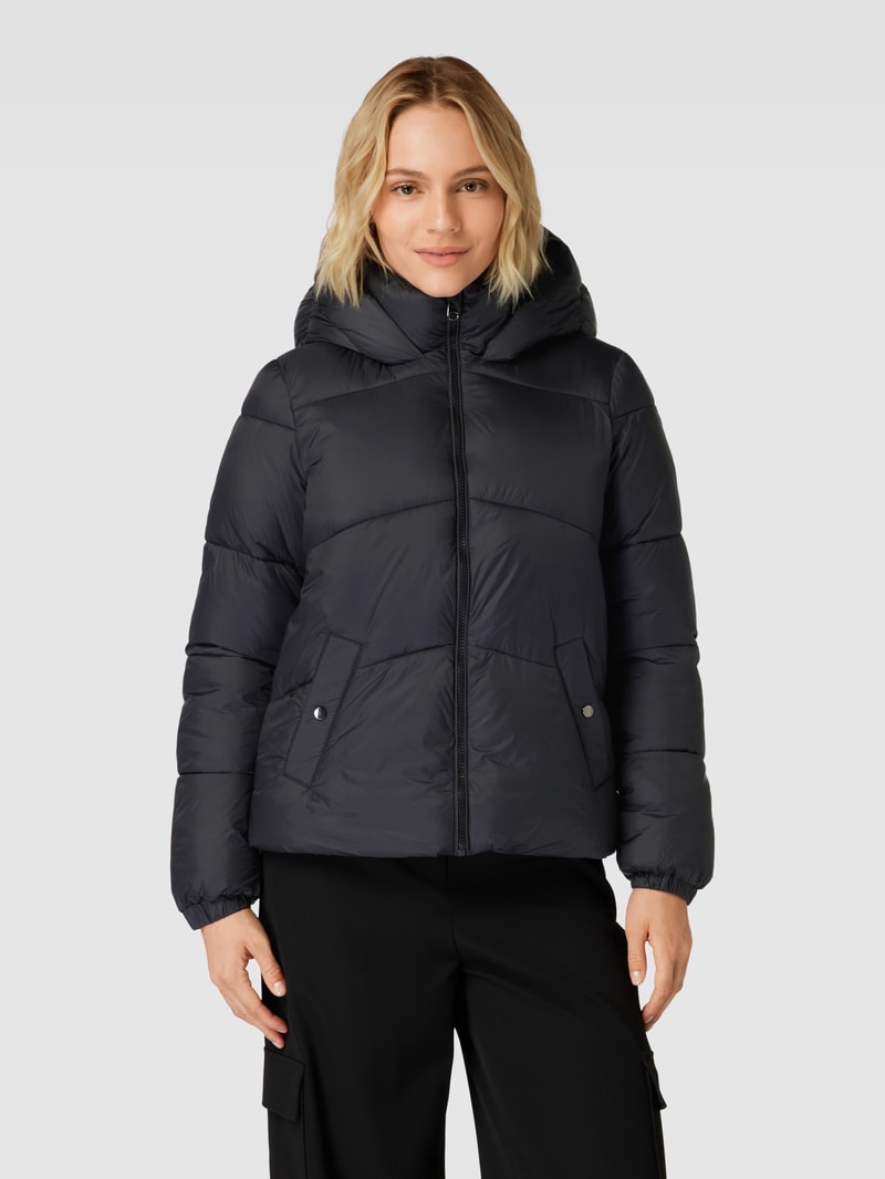 Steppjacke mit Kapuze Modell 'UPPSALA' in schwarz