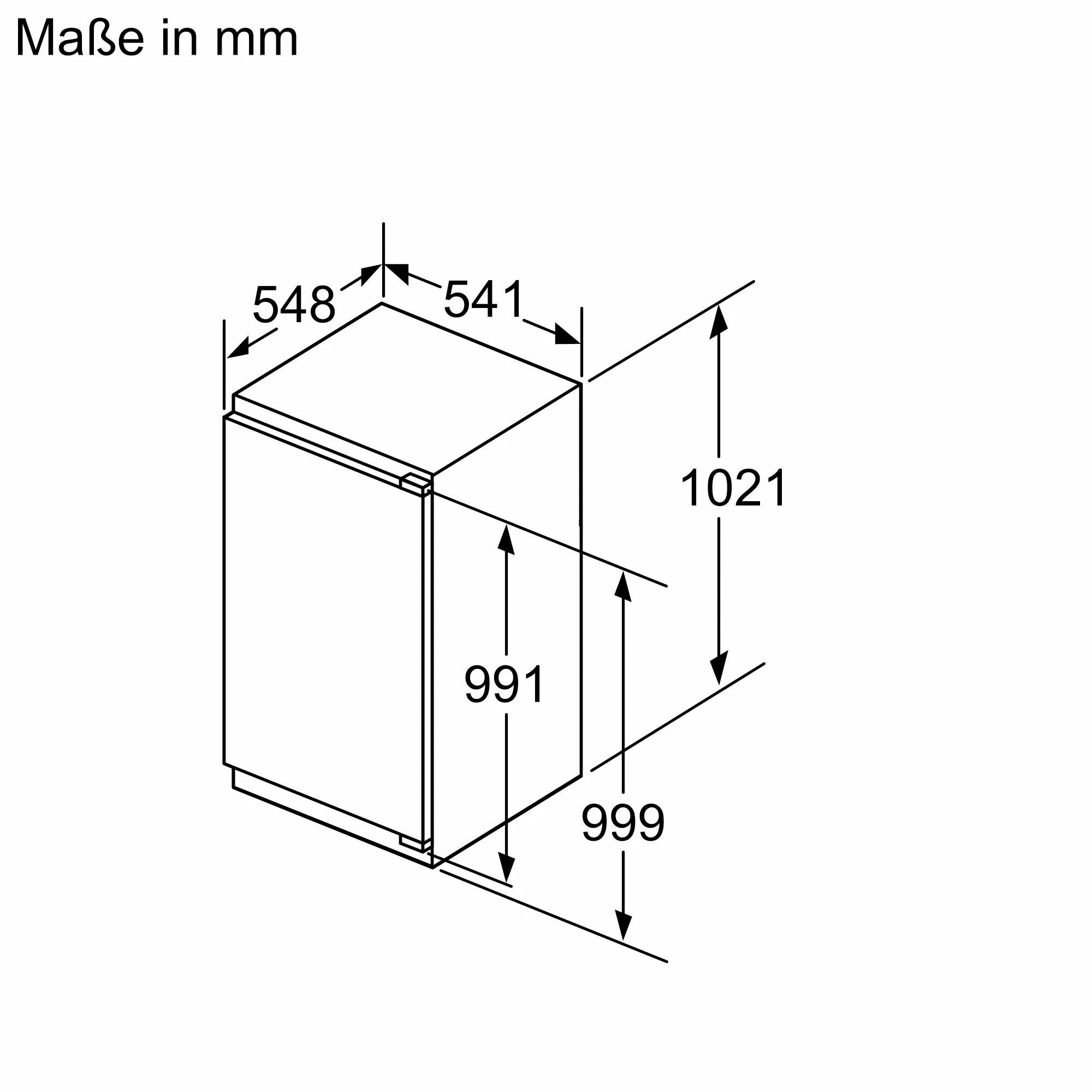NEFF Einbaukühlschrank KI2322FE0, 102,1 cm hoch, 56 cm breit