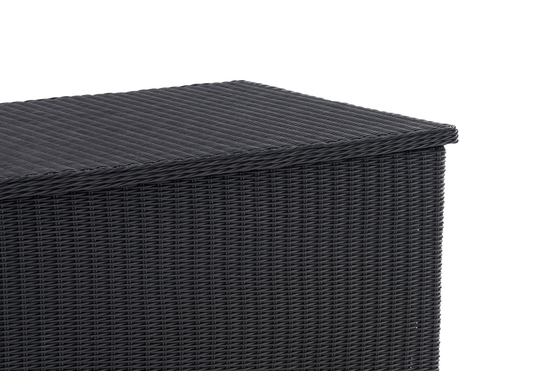 CLP Auflagenbox Comfy Rundrattan, Kissenbox aus Polyrattan