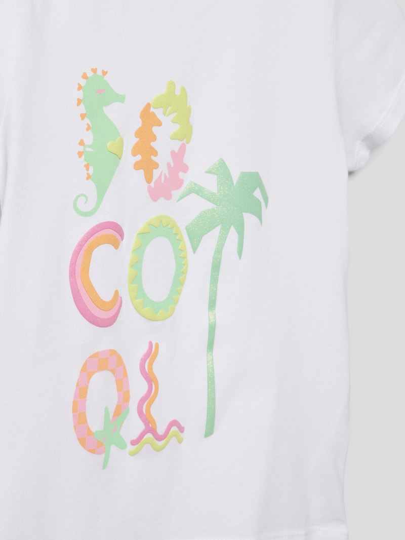 T-Shirt mit Statement-Print in weiß