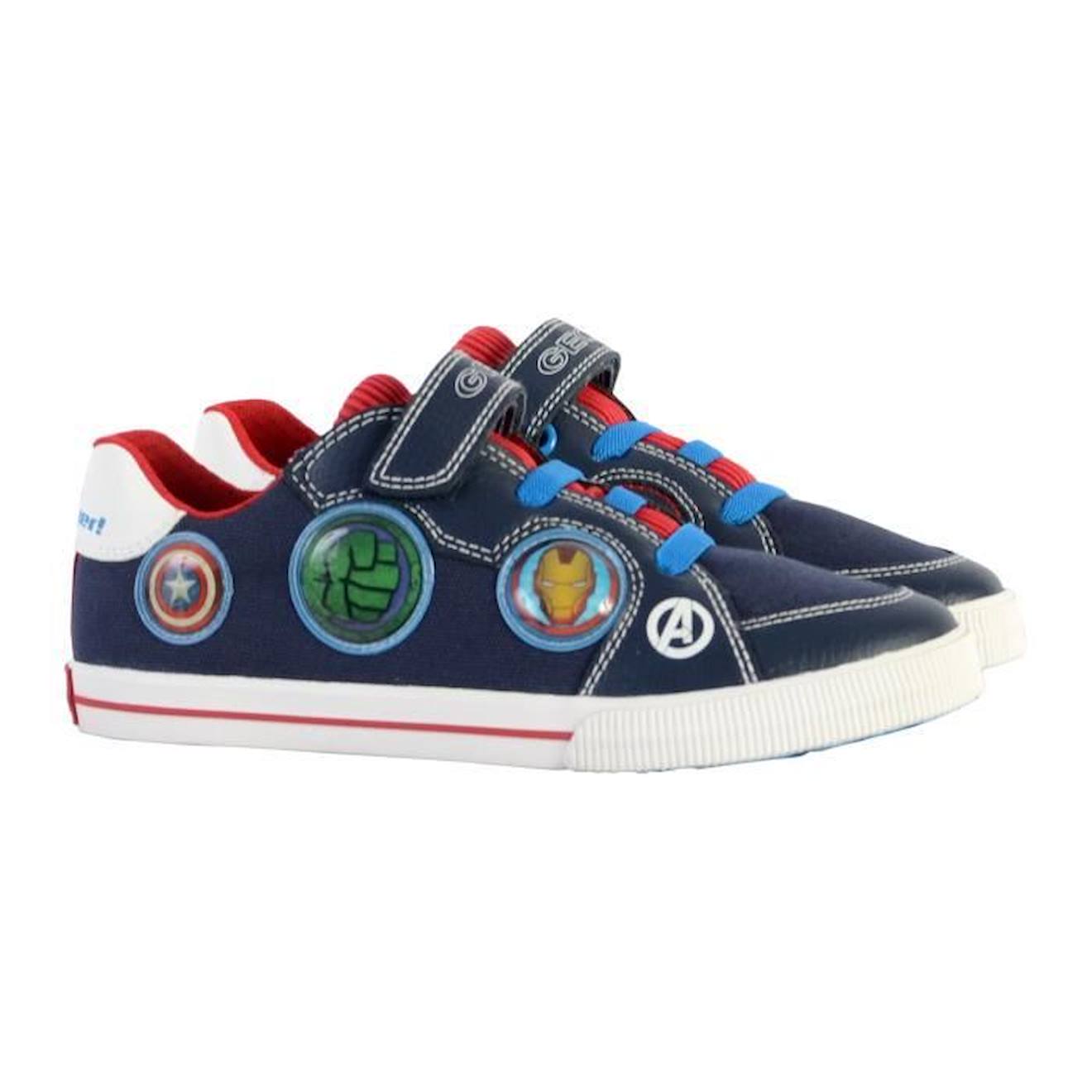 Basket à Scratch Plate Geox Enfant Kilwi Canv+Tumb bleu