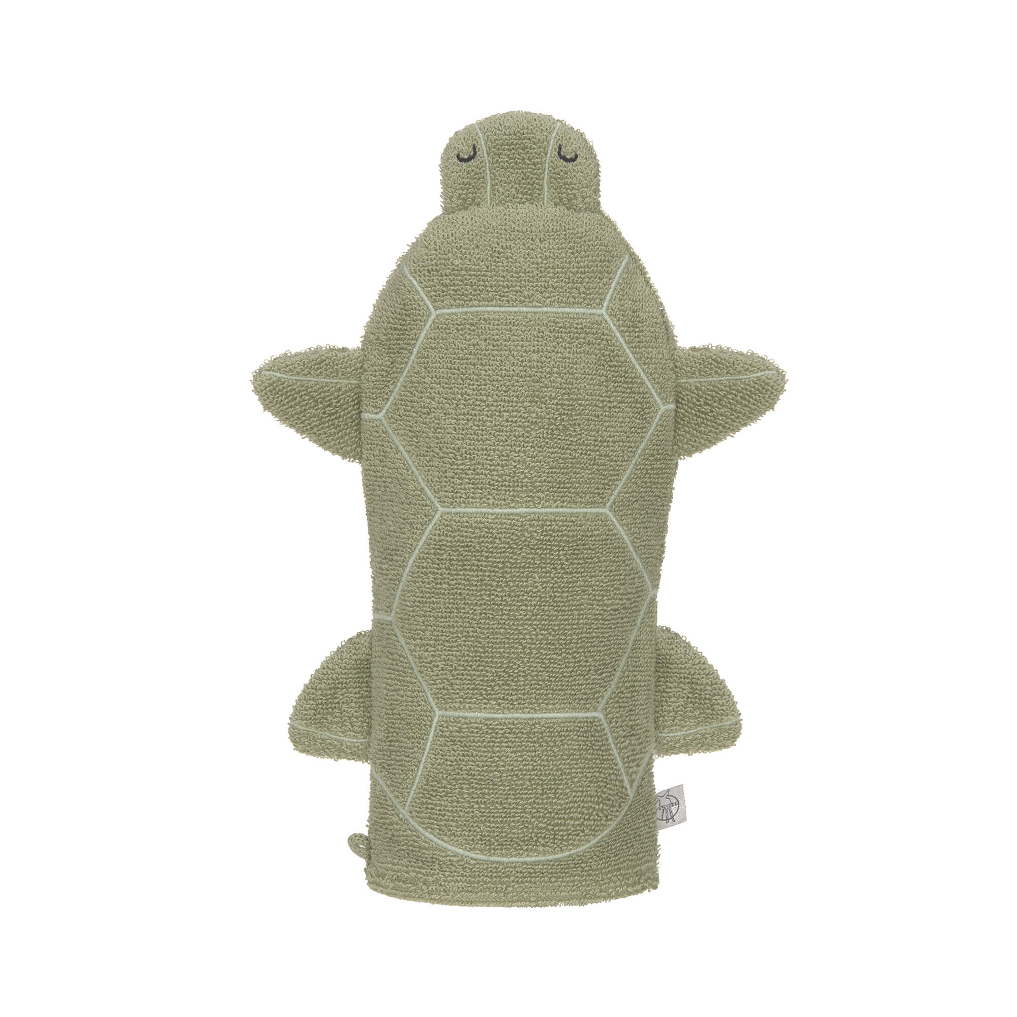 Spiel-Waschhandschuh GOTS, Schildkröte Grün