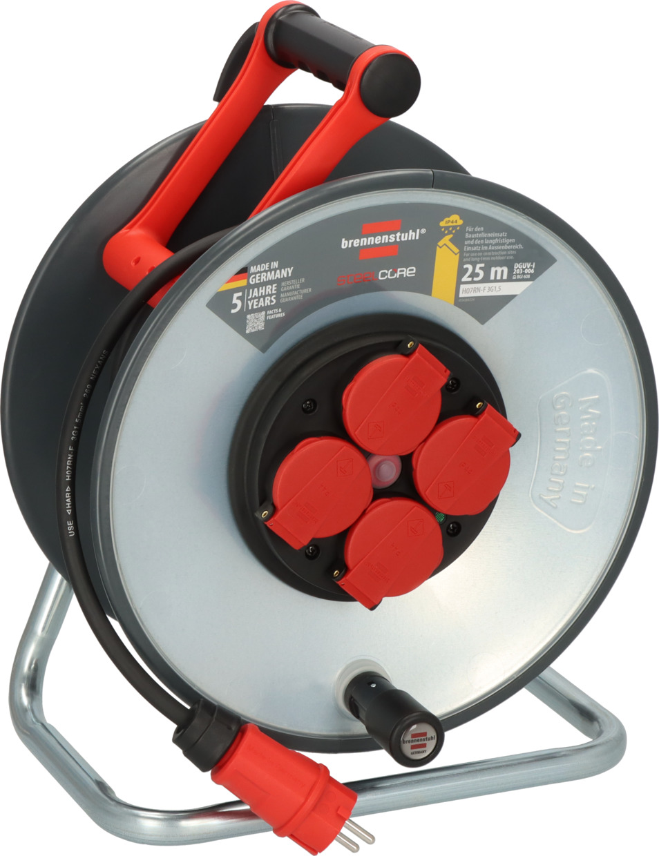Brennerstuhl 9191250110 Professional SteelCore -kaapelikela SC 2100 IP44, 25 m H07RN-F 3G1.5