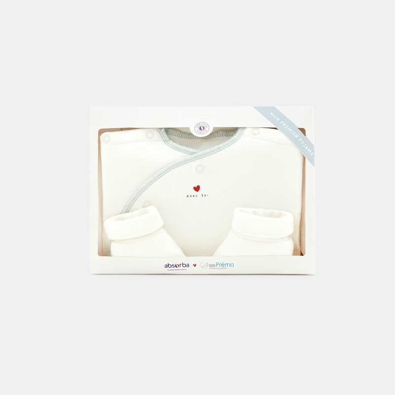 Pyjama prématuré bleu naissance Absorba