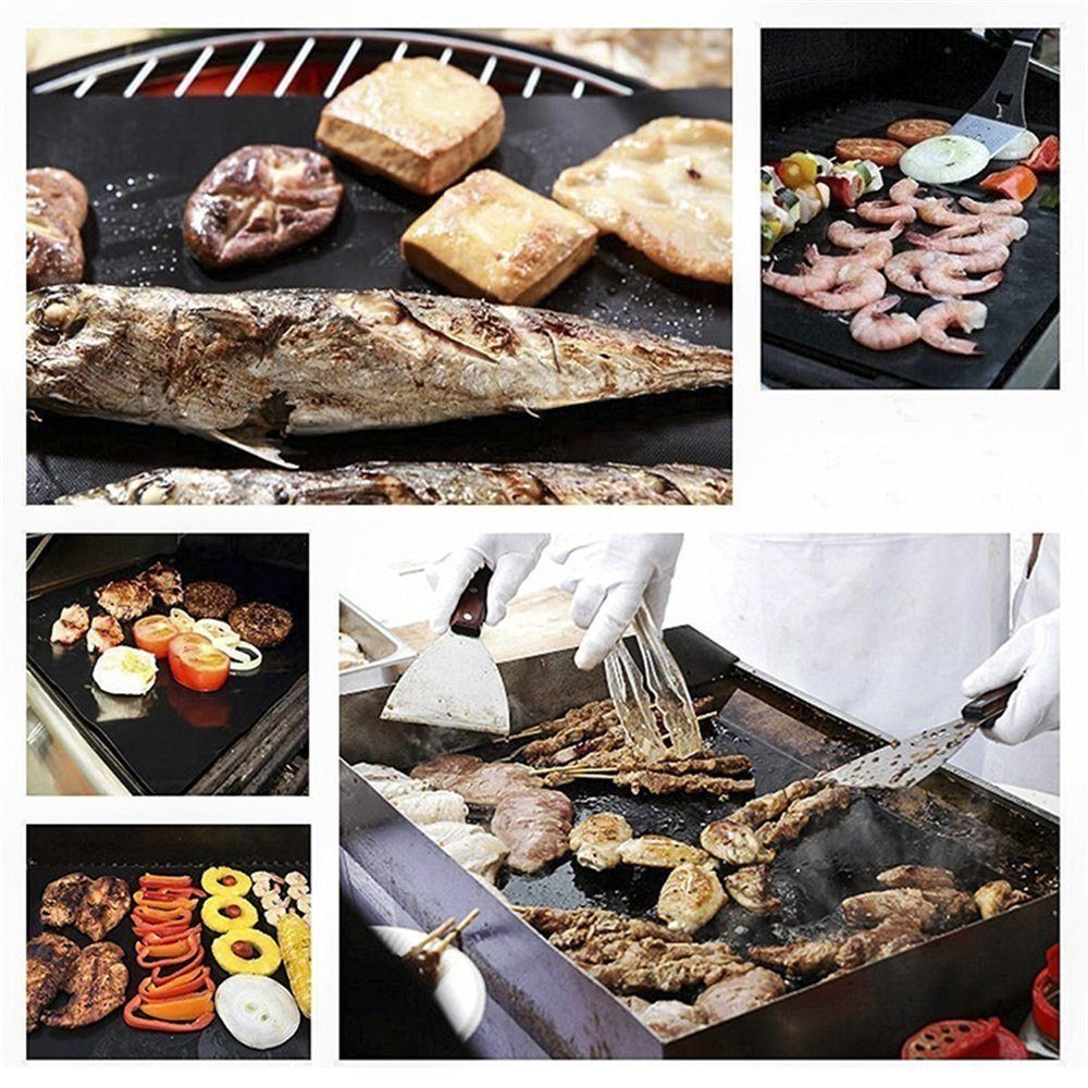 Suzakuin Backmatte BBQ Grillmatte 3er Set - Backpapier Wiederverwendbar Schutzmatte