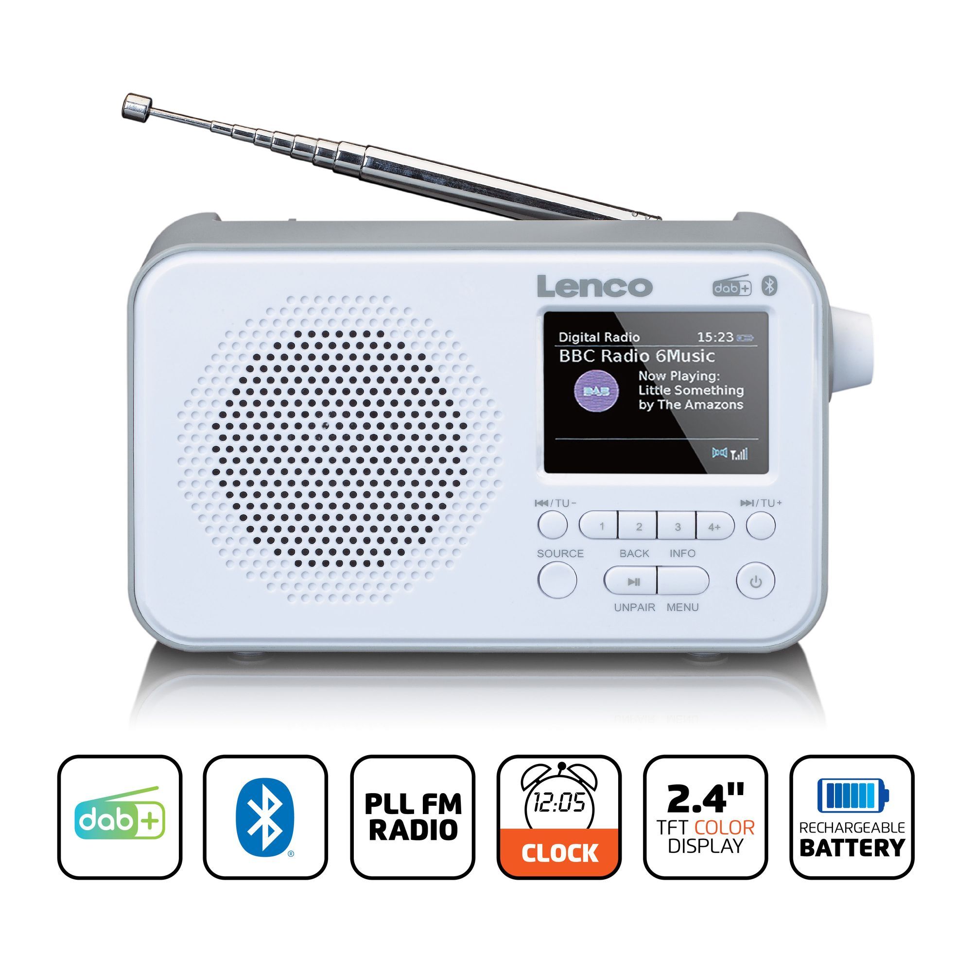 Lenco PDR-036WH DAB+/FM-Radio