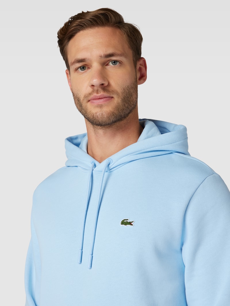 Hoodie mit Label-Detail in hellblau