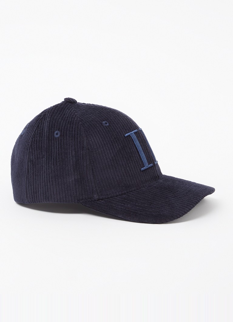 Cappellino in velluto a coste Les Deux Encore con logo ricamato