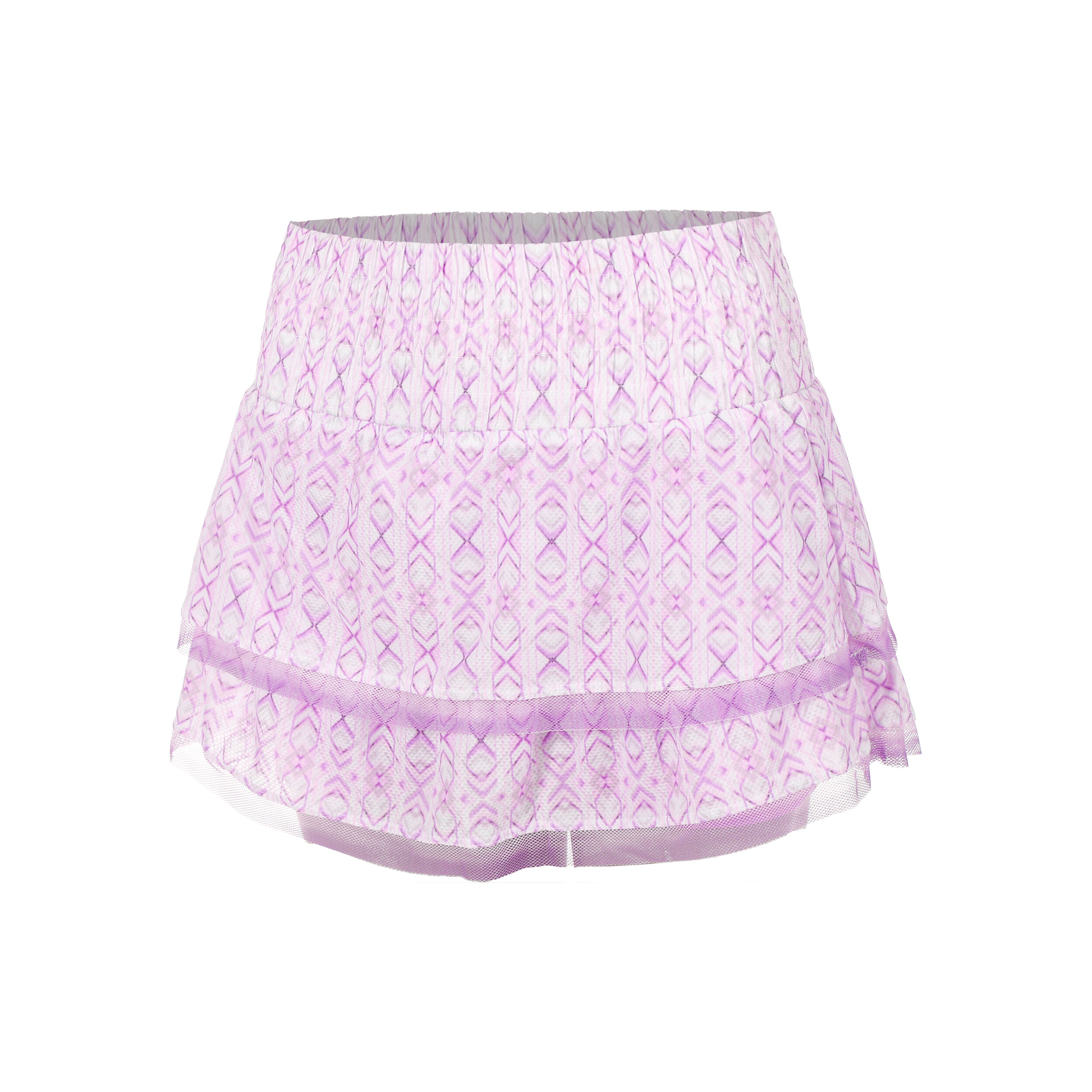 High Waist Petal Haze Rock Damen - Weiß, Rosa