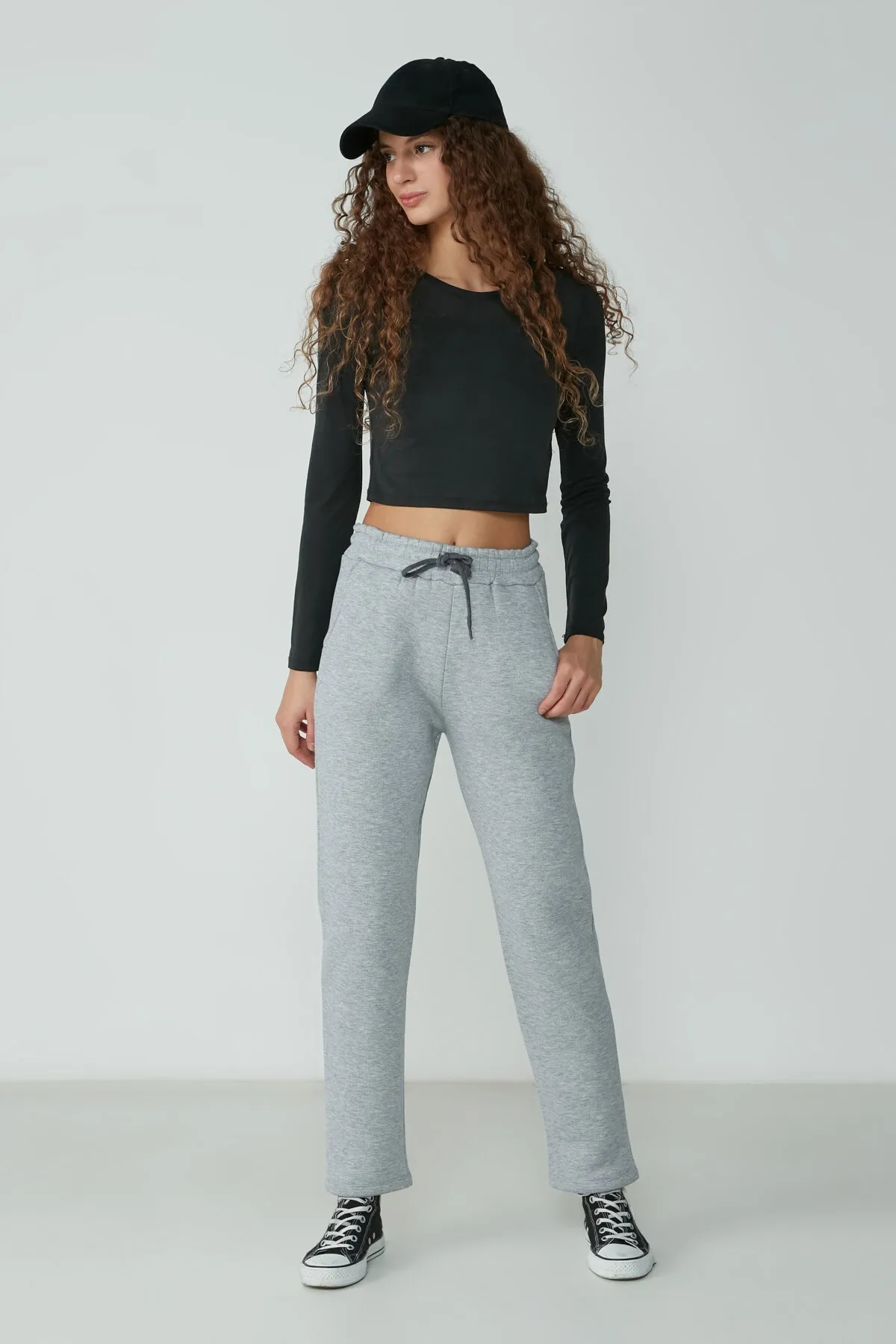 C&City  Jogginghose mit geradem Bein 901 Grau