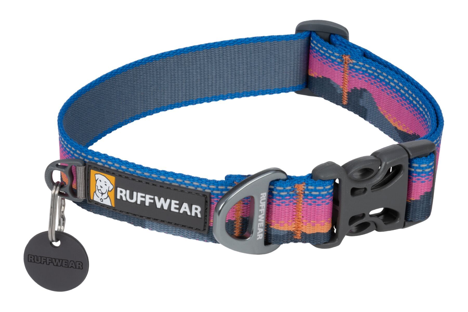Ruffwear Hundehalsbänder Ruffwear Hundehalsband Crag™ blau/ türkis/ rosa M