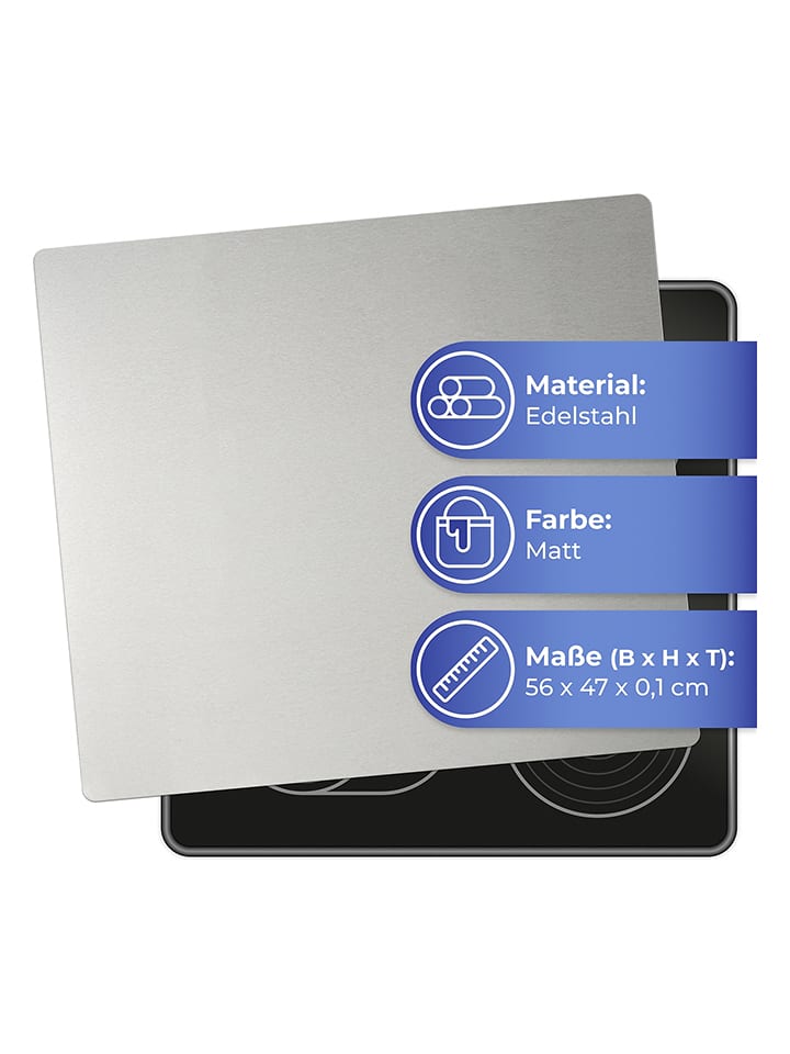 Wenko Herdabdeckplatte in Silber - (L)50 x (B)56 cm günstig kaufen onesize