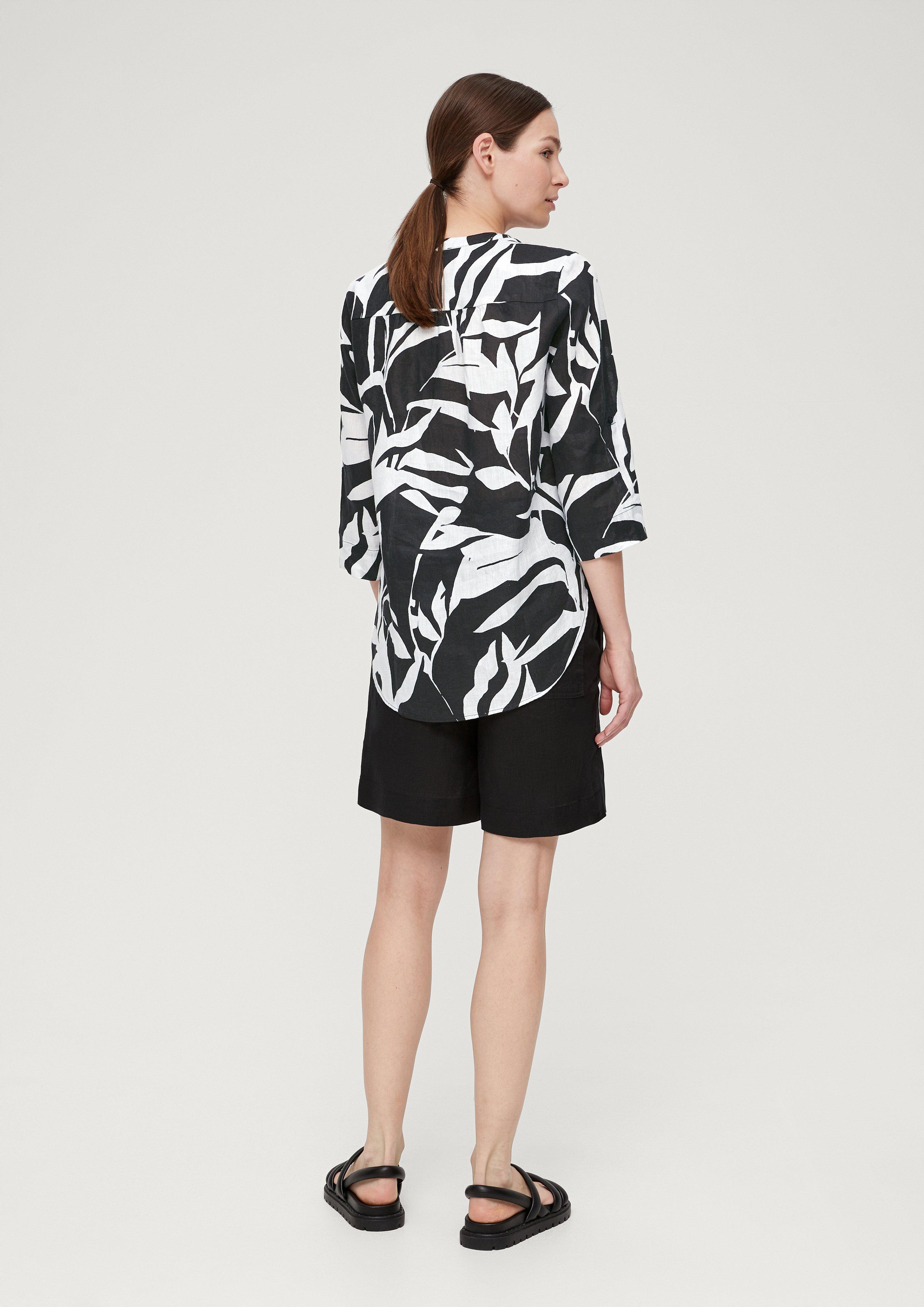 Leinenbluse mit Pintucks  2131860-99A3