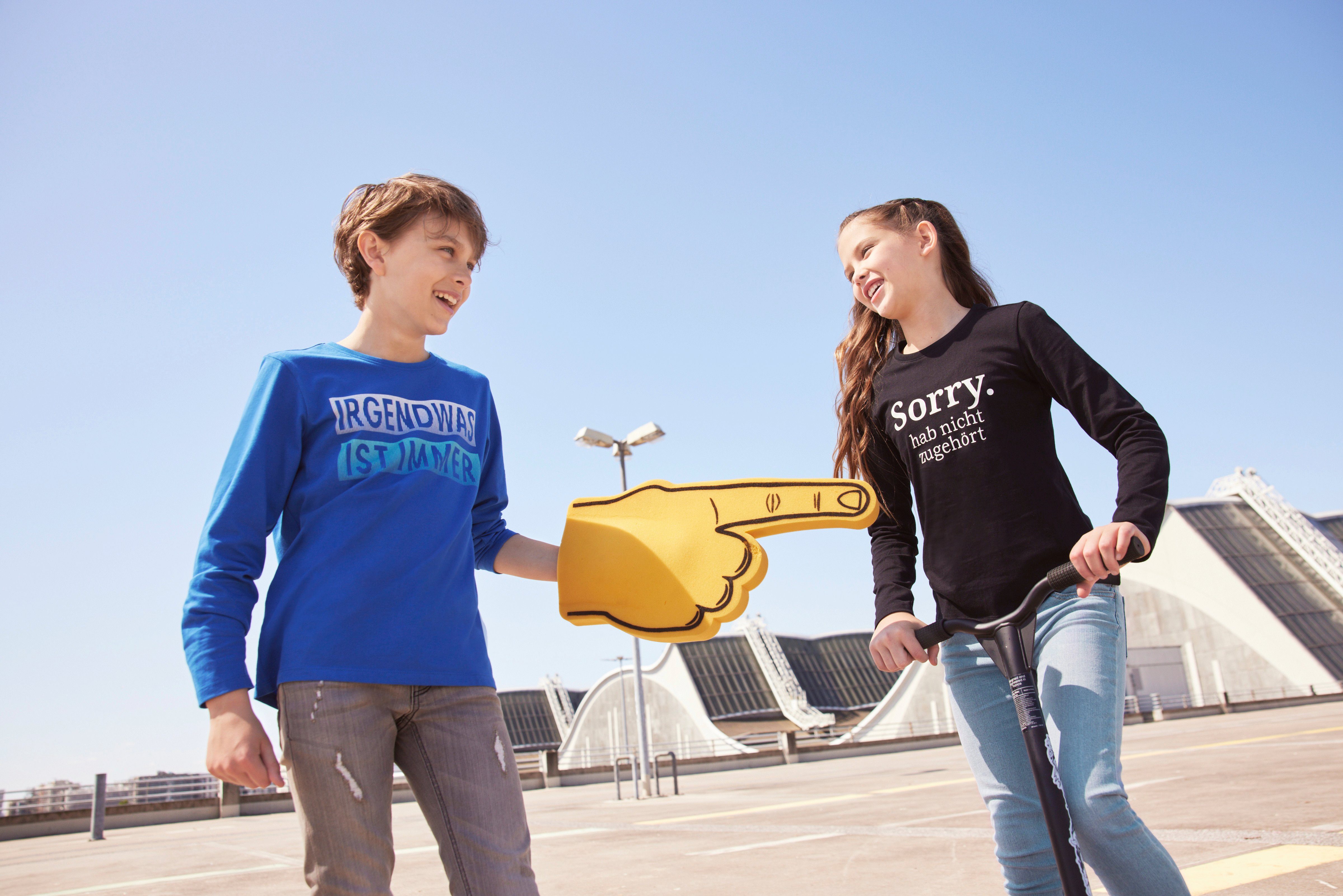 KIDSWORLD Langarmshirt Sorry. hab nicht zugehört Druck