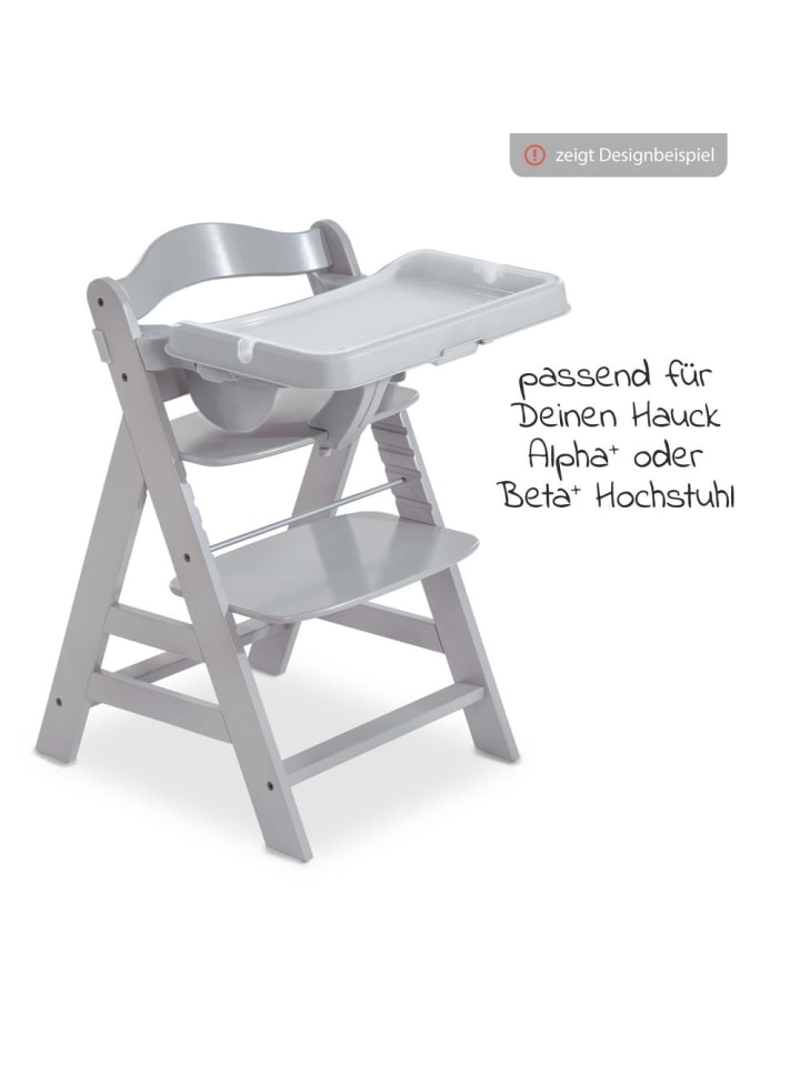 Hauck Alpha Tray - 2-teiliges Essbrett & Tisch für Alpha in grau günstig kaufen onesize